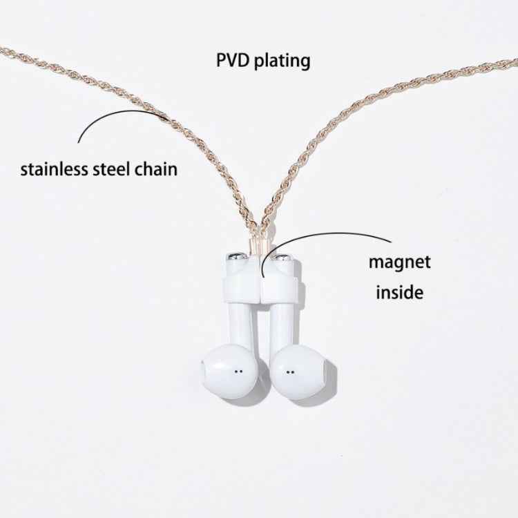 AIRPODS Wireless Headset Anti-lost Chain Strong Magnetic Sleeve Titanium Steel Stainless Steel Color Retention Anti-lost Necklace