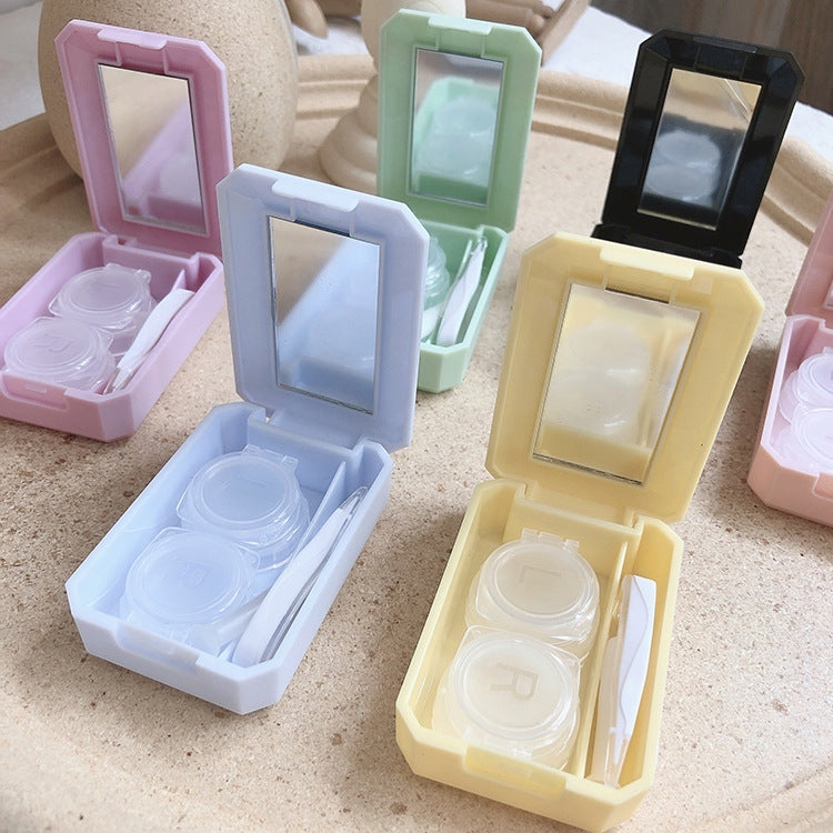 2pcs Contact Lens Case Simple Mini Push-type Double Box Contact Lens Case Random Colour, 2 PCS Contact Lens Case