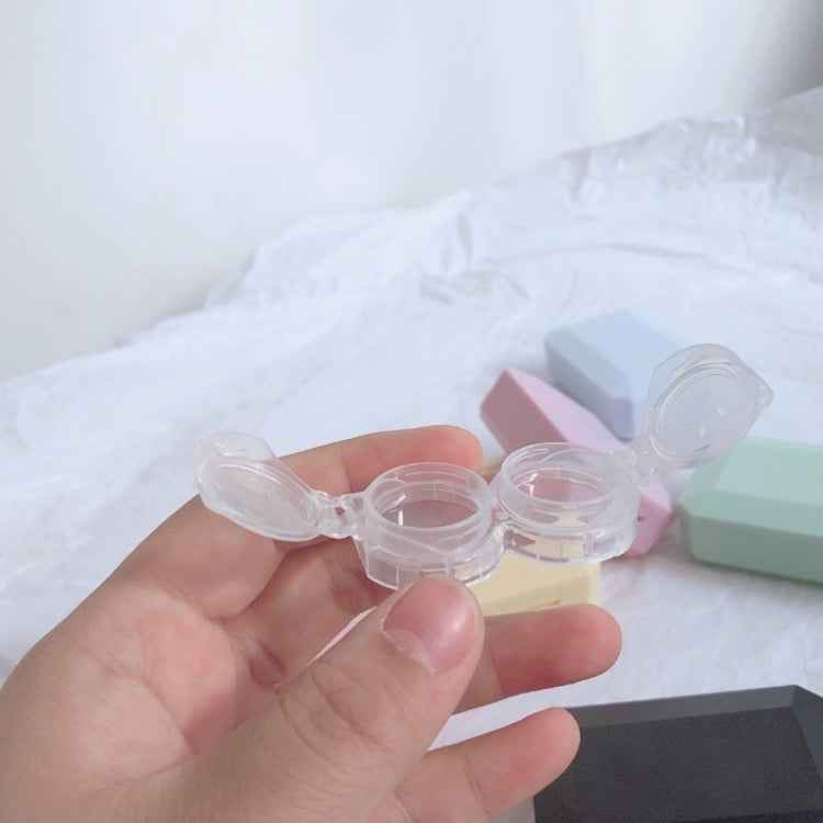 2pcs Contact Lens Case Simple Mini Push-type Double Box Contact Lens Case Random Colour
