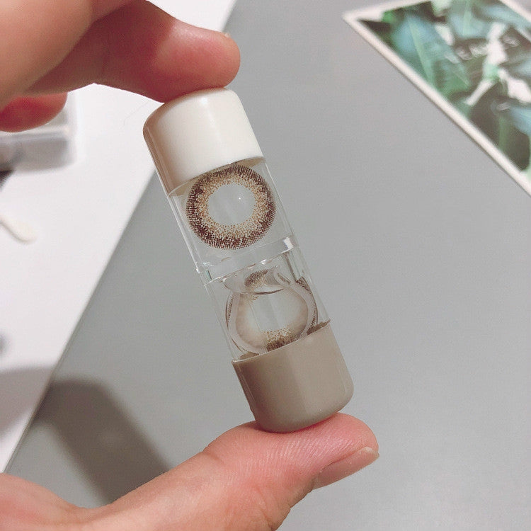 2pcs Contact Lens Companion Box Double Head Box RGP Rigid Glasses Case Random Colour, 2 PCS Contact Lens Box