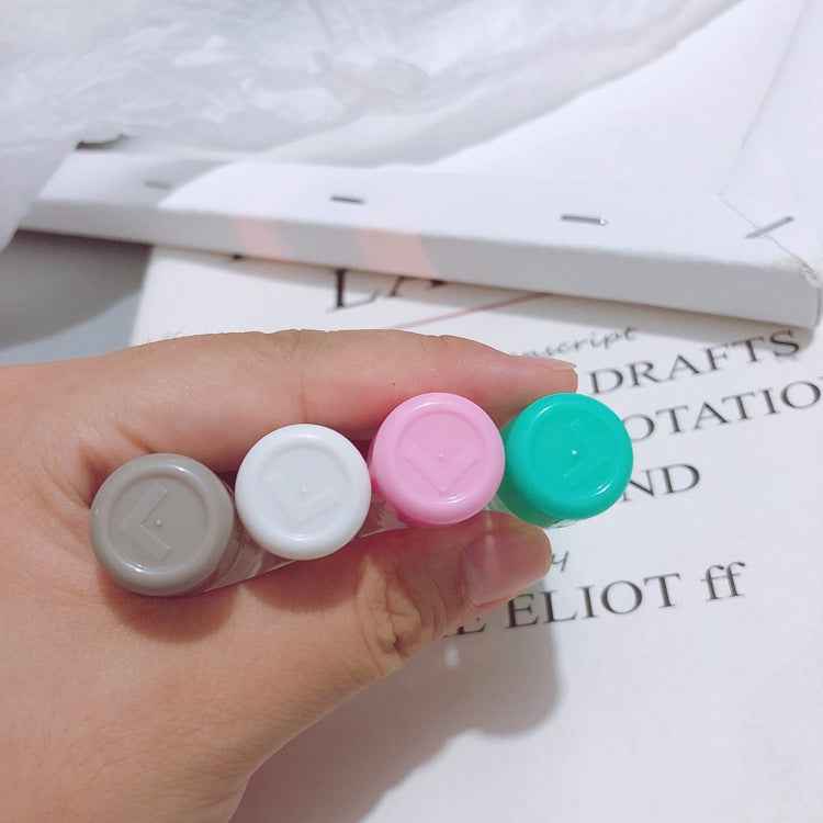 2pcs Contact Lens Companion Box Double Head Box RGP Rigid Glasses Case Random Colour