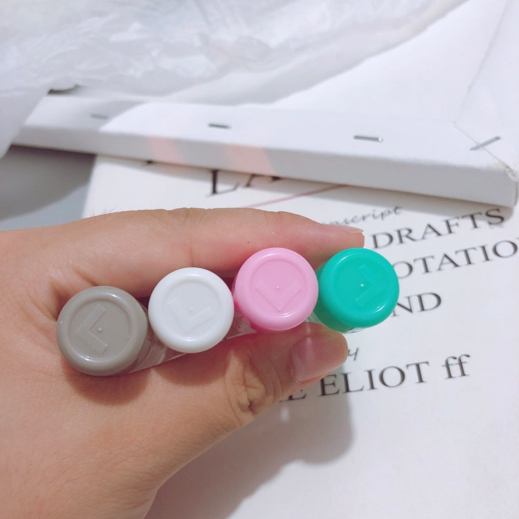 2pcs Contact Lens Companion Box Double Head Box RGP Rigid Glasses Case Random Colour, 2 PCS Contact Lens Box