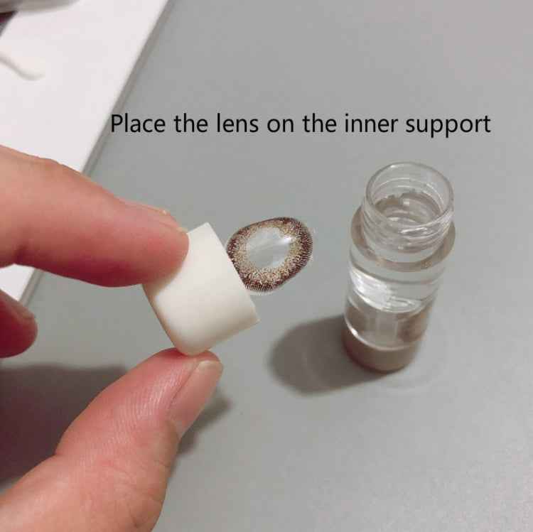 2pcs Contact Lens Companion Box Double Head Box RGP Rigid Glasses Case Random Colour