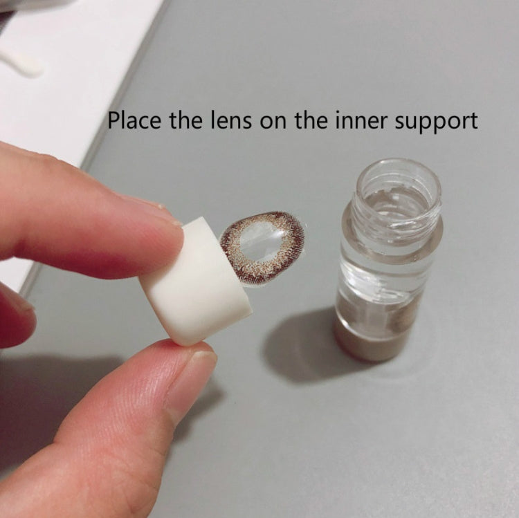 2pcs Contact Lens Companion Box Double Head Box RGP Rigid Glasses Case Random Colour, 2 PCS Contact Lens Box