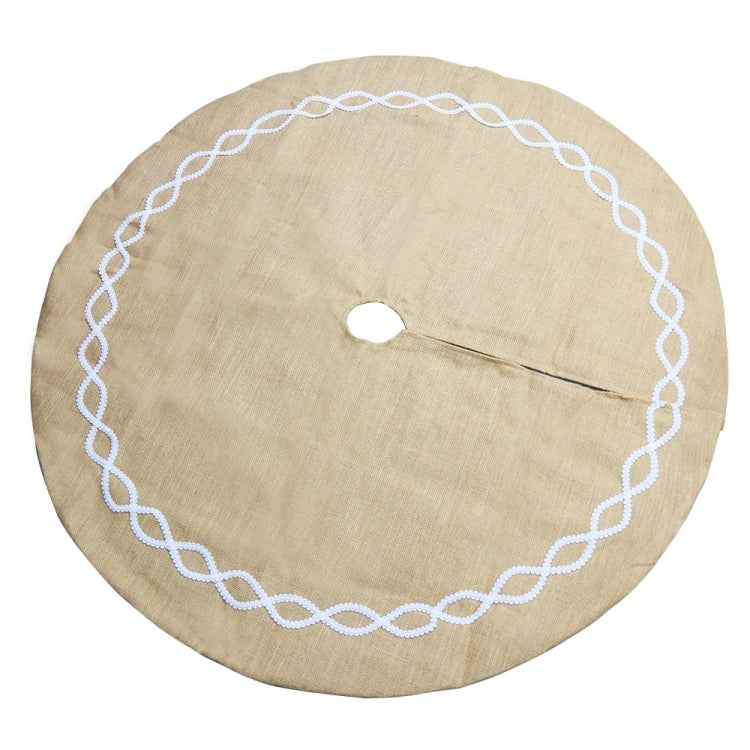 Christmas Decorations Jute Cloth Tree Skirt Tree Bottom Decoration Christmas Tree Apron