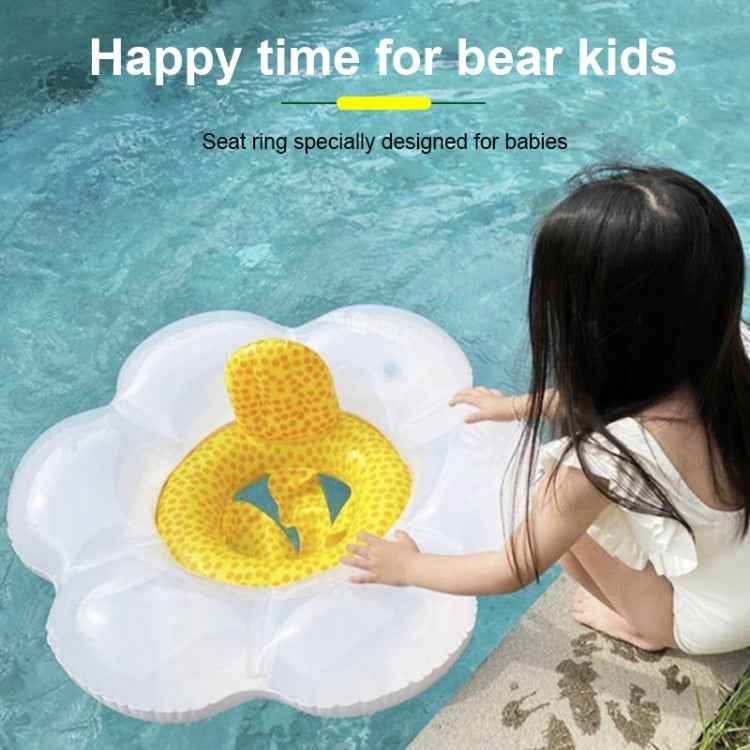 Children Sun Flower Seat Ring Swimming Ring Baby Inflatable Lifebuoy with Pillow