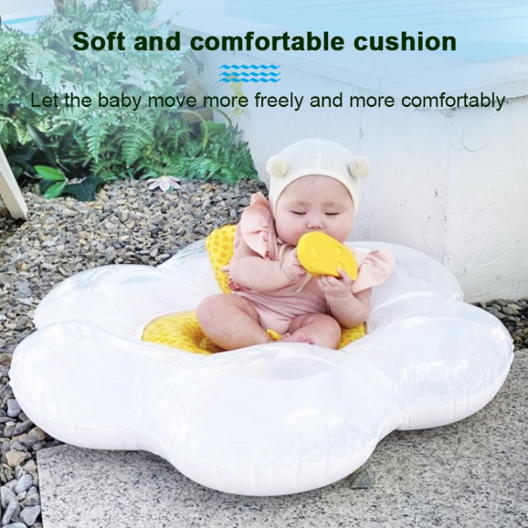 Children Sun Flower Seat Ring Swimming Ring Baby Inflatable Lifebuoy with Pillow, Sun Flower Seat Ring