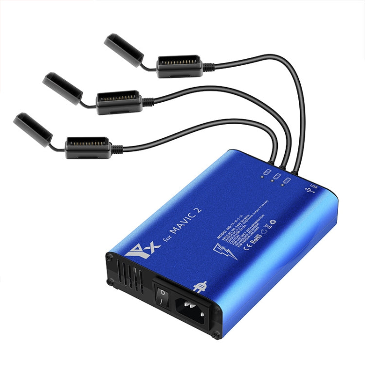 YX For DJI MAVIC 2 Aluminum Alloy Charger with Switch, US Plug, EU Plug, UK Plug, AU Plug