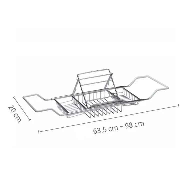 304 Stainless Steel Bathtub Rack Retractable Bracket Bathroom Shelf