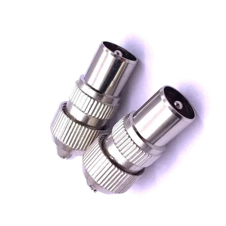 50 PCS Metal Antenna TV Plug Video Radio Frequency Cable Plug RF Male Head