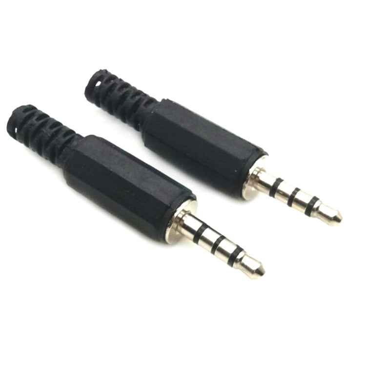 30 PCS Headphone Plug 3.5mm Four Pole Audio Head DIY Welding Head
