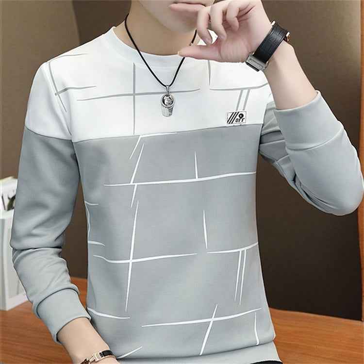 Long Sleeve Crew Neck Printed SweaterShirt Bottoming Shirt