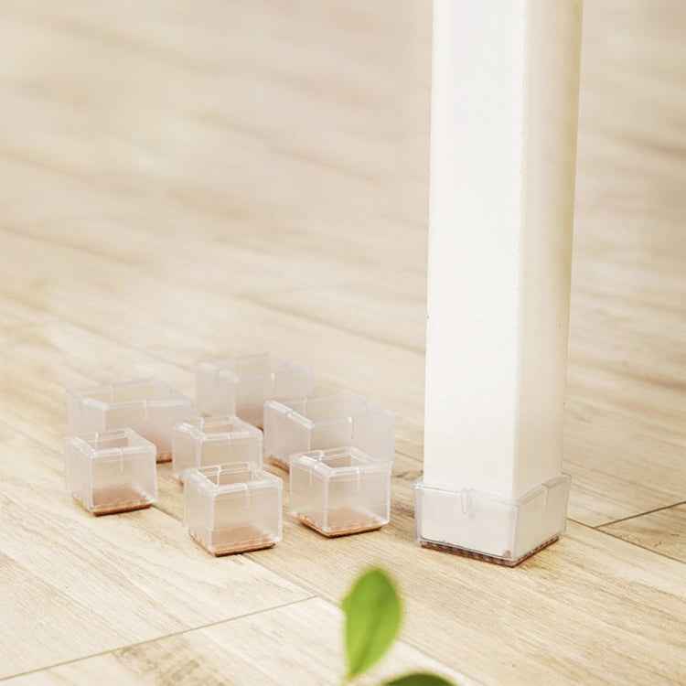 4pcs Square Chair Leg Caps PVC Feet Protector Pads Furniture Table Covers, 30-35mm, 42-48mm, 49-55mm, 37-42mm, 56-62mm