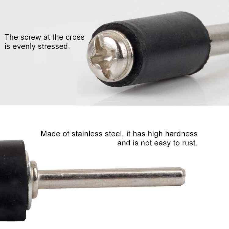 6 PCS Rubber Wheel Connecting Rod Sandpaper Ring Fixing Rod, Without Sandpaper Ring, 12.7MM 3.15MM, 6.35MM 3.15MM, 12.7MM 2.3MM, 6.35MM 2.3MM