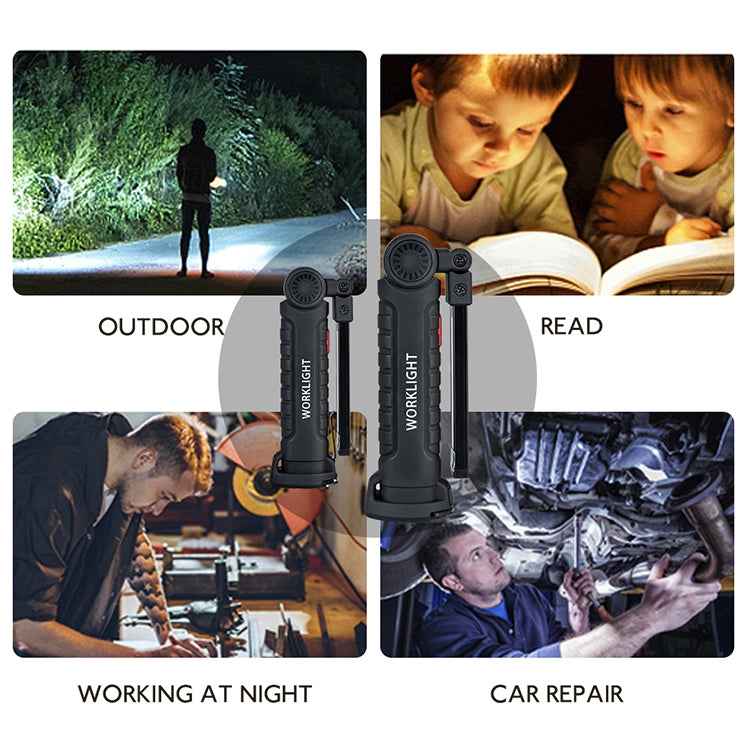 Handheld Movable Work Lights USB Charging Multi-functional and Folding Emergency Lights, 11 x3.6cm, 14.8 x 4.7cm