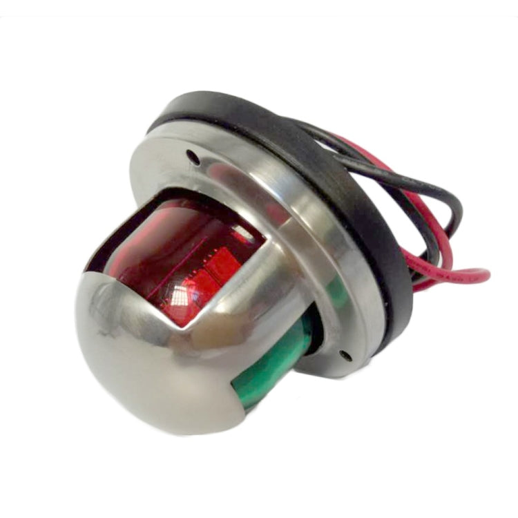 4W 12V IP65 Waterproof Stainless Steel Two-color Marine Signal Light Red and Green LED Lights, 4W 12V