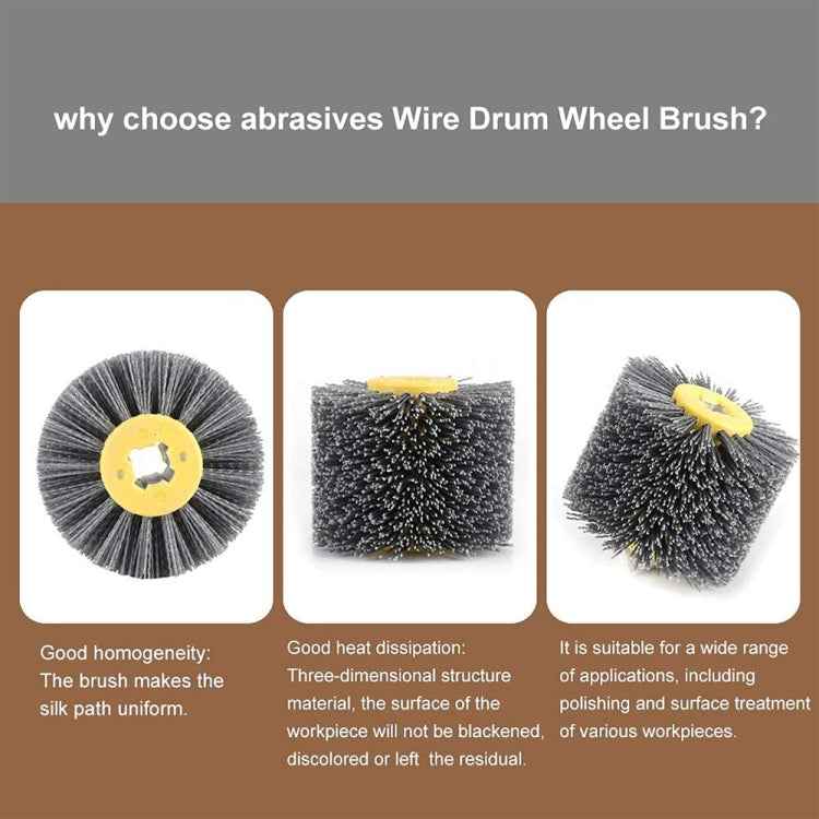 Abrasive Wire Drawing Wheel Wood Grain Reduction Refurbishment Drawing Wheel, 80 Mesh, 120 Mesh, 150 Mesh, 180 Mesh, 240 Mesh, 320 Mesh