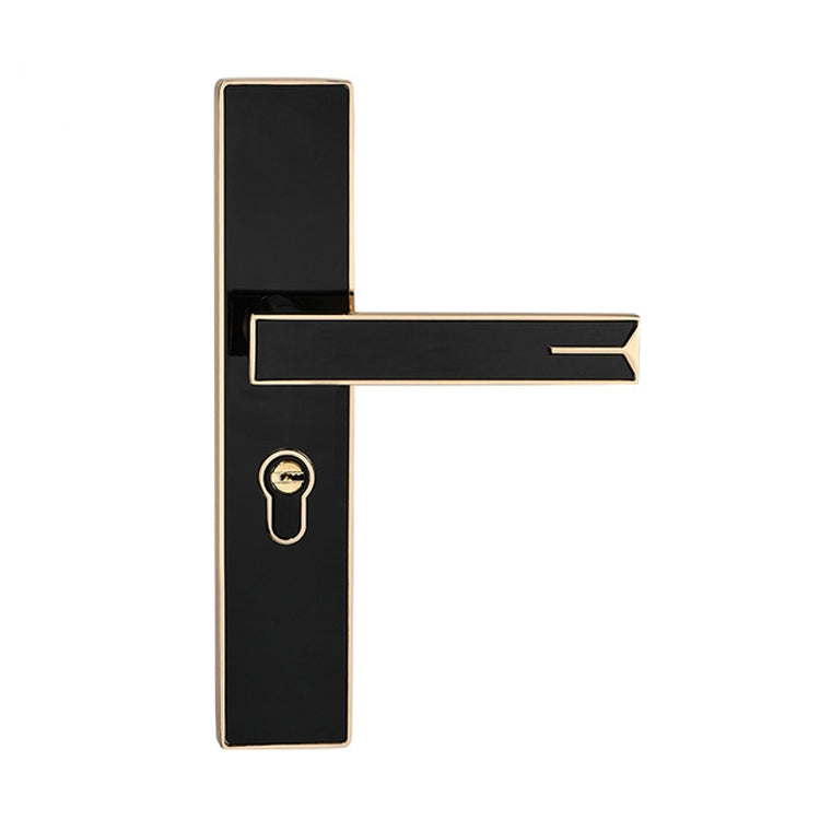 Mute Strong Magnetic Aluminum Alloy Interior Door Lock Door Bedroom Hardware Handle Lock, Black Gold Small 50 Lock Body, Black Silver Small 50 Lock Body