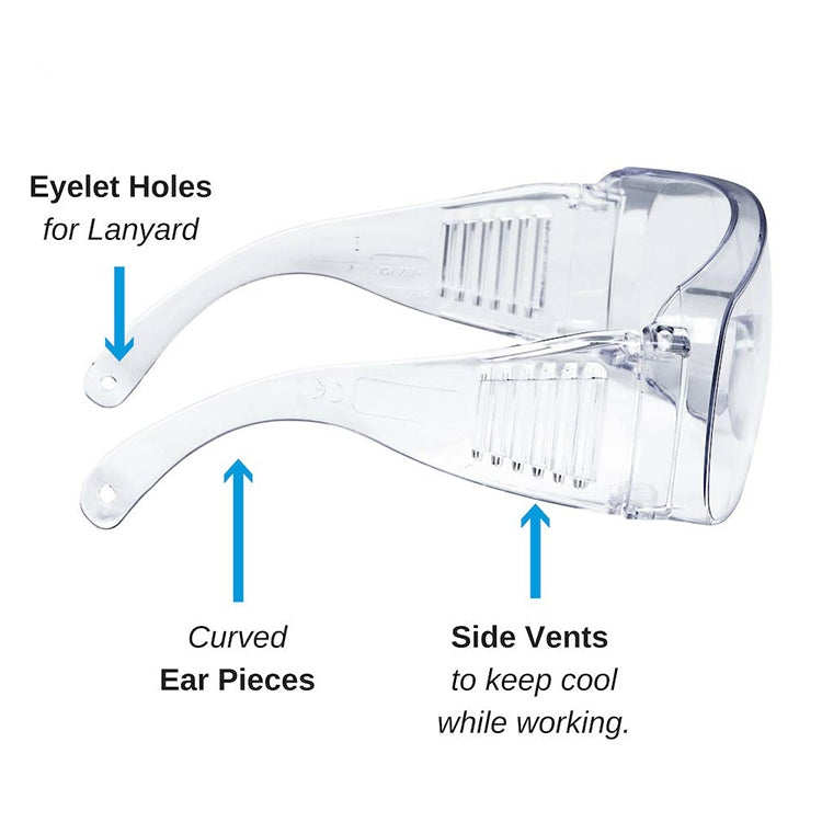 Clear Vented Safety Goggles Eye Protection Protective Lab Anti Fog Glasses, Lab Protective Goggles