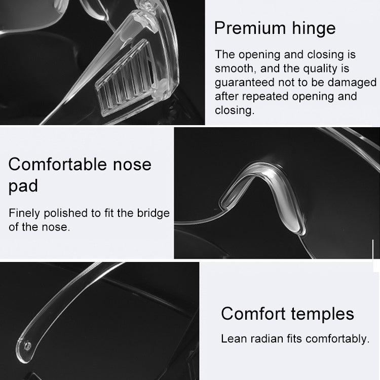 Clear Vented Safety Goggles Eye Protection Protective Lab Anti Fog Glasses, Lab Protective Goggles