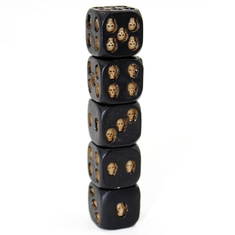 5 PCS/Set Creative Skull Bones Dice Six Sided Skeleton Dice Club Pub Party Game Toys Resin Dice, 5 PCS/Set Skull Bones Dice