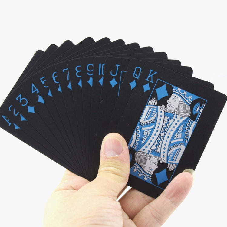 2 PCS Plastic PVC Poker Cards Waterproof Black Playing Cards Creative Gift Durable Poker, TBD0481158, TBD0481158R