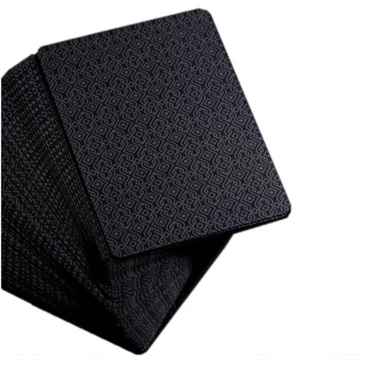 2 PCS Plastic PVC Poker Cards Waterproof Black Playing Cards Creative Gift Durable Poker