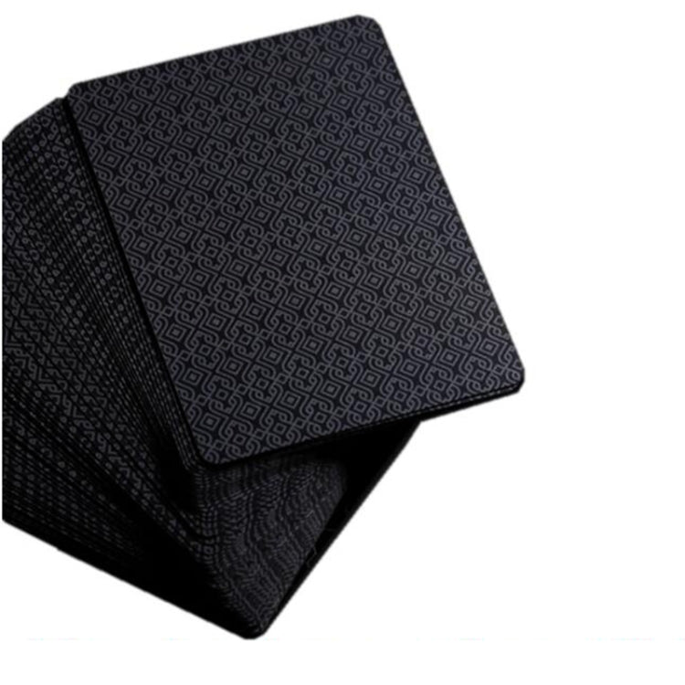 2 PCS Plastic PVC Poker Cards Waterproof Black Playing Cards Creative Gift Durable Poker, TBD0481158, TBD0481158R
