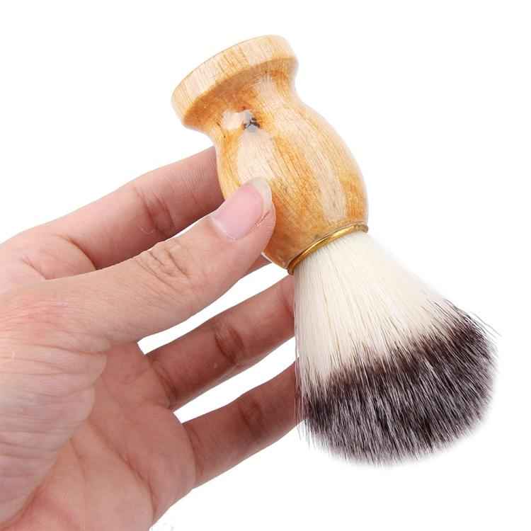 Wood Handle Hair Shaving Brush Facial Beard Cleaning Appliance Shave Salon Badger Hair Tool Razor Brush