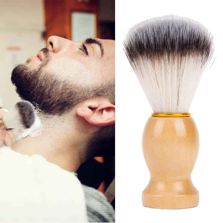 Wood Handle Hair Shaving Brush Facial Beard Cleaning Appliance Shave Salon Badger Hair Tool Razor Brush