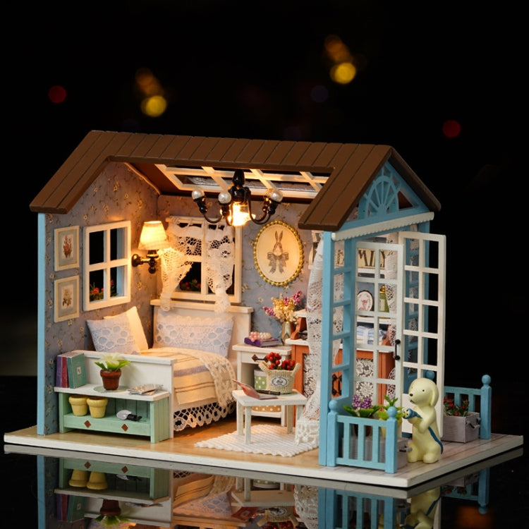 Cute Room Wooden House Furniture DIY Dollhouse Toys for Children Christmas and Birthday Gift, DIY Dollhouse Toys