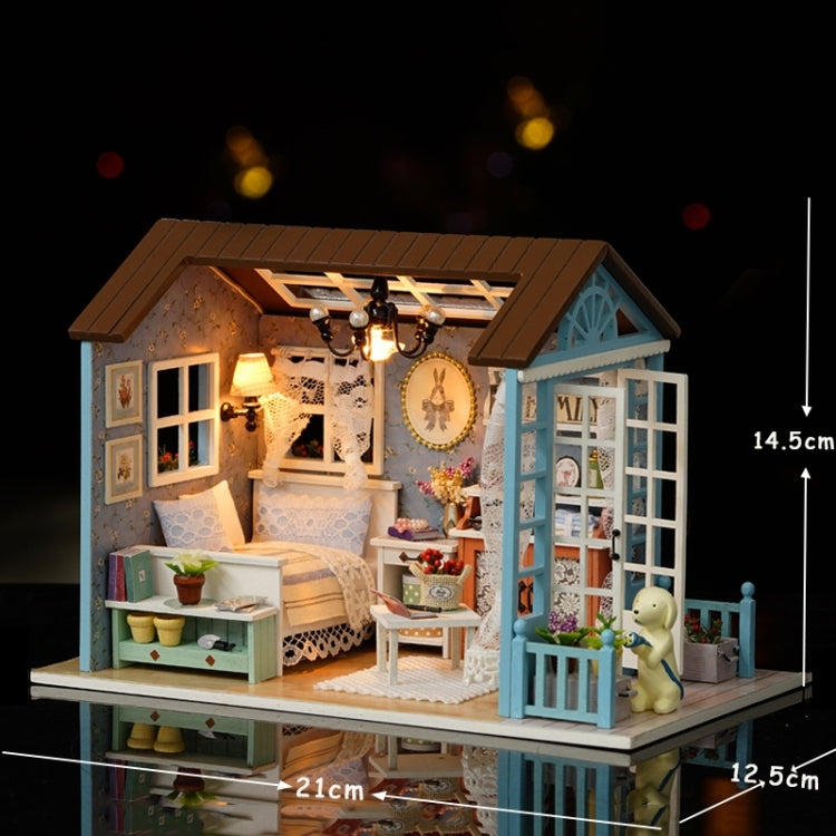Cute Room Wooden House Furniture DIY Dollhouse Toys for Children Christmas and Birthday Gift, DIY Dollhouse Toys