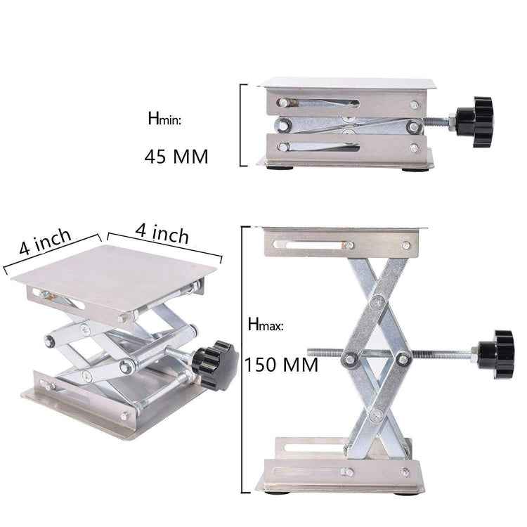 100x100mm Laboratory Manual Stainless Steel Lifting Platform Small Lifting Platform