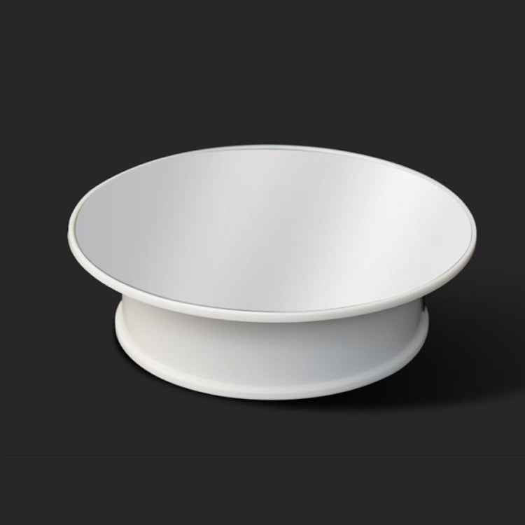 30cm 360 Degree Electric Rotating Turntable Display Stand Mirror Top Video Shooting Props Turntable for Photography, Load 4kg (White)