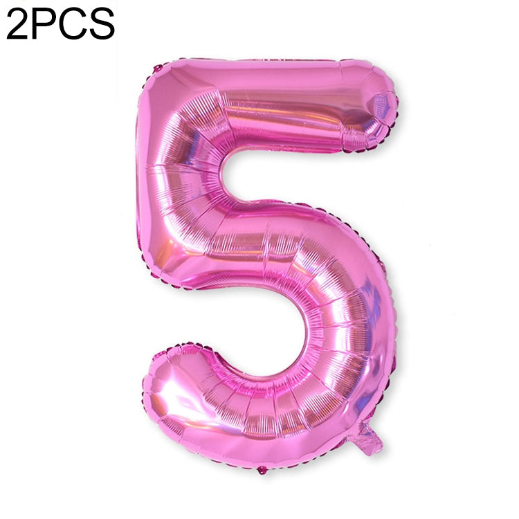 2 PCS 40 Inch Aluminium Foil Number Balloons Birthday Wedding Engagement Party Decor Kids Ball Supplies