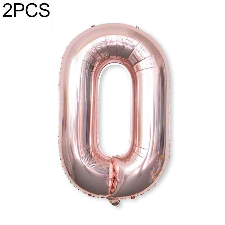 2 PCS 40 Inch Aluminium Foil Number Balloons Birthday Wedding Engagement Party Decor Kids Ball Supplies