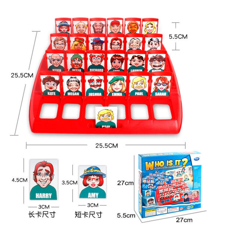Children Logical Reasoning Game Guess Board Kid Puzzle Game Party Toy, Red Blue