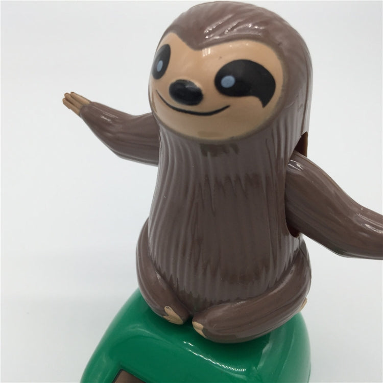Novelty Solar Toys Plastic ABS Sloth Solar Powered Dancing for Car Decoration, Sloth