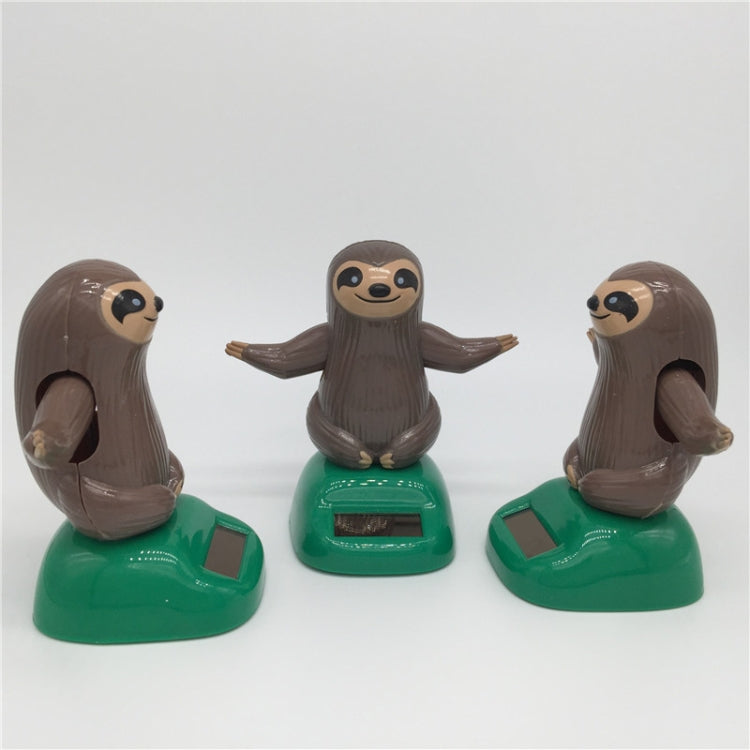 Novelty Solar Toys Plastic ABS Sloth Solar Powered Dancing for Car Decoration, Sloth