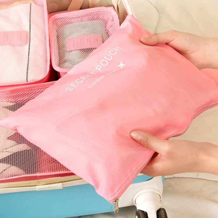 6 PCS/Set Travel Bag ClothesLuggage Organizer High Capacity Mesh Packing Cubes