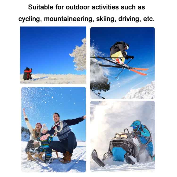 HUMRAO Winter Half-Finger Flip Cover Warm Gloves For Outdoor Sports Skiing And Cycling, L, XL