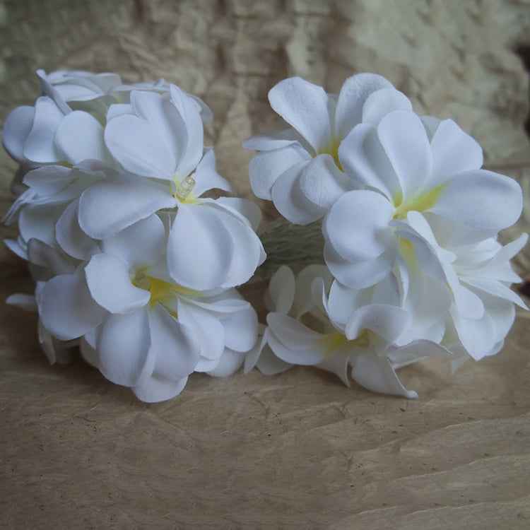 1.5m 10 LEDs Battery Powered Warm White Creative DIY Frangipani LED String Lights Floral Holiday Lighting Event Party Garland Bedroom Decoration