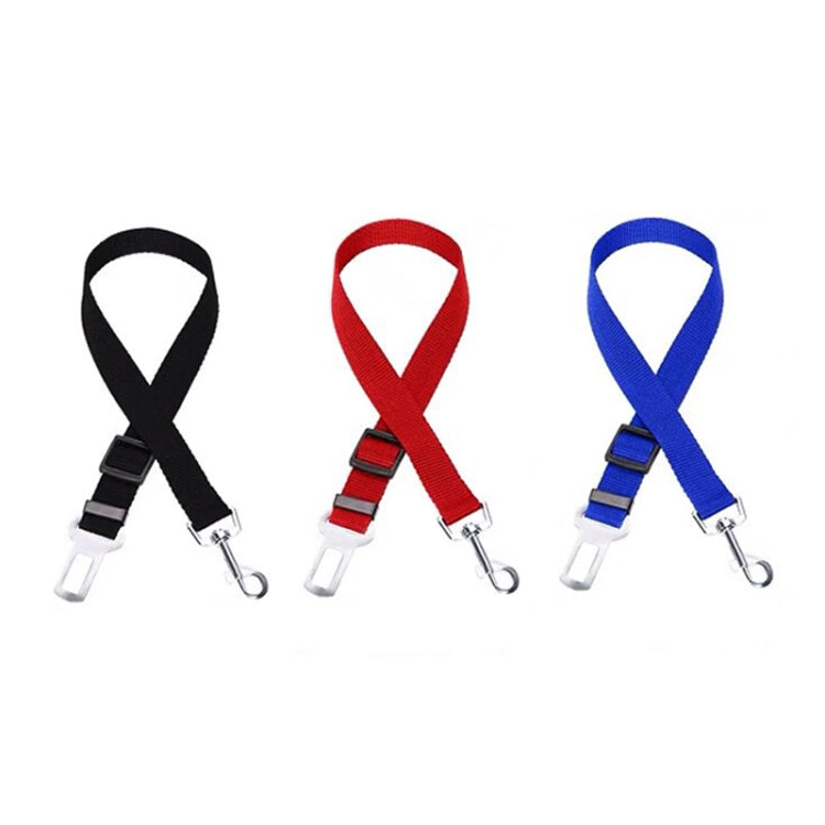Nylon Harness Leash Clip Pet Dog Car Seat Belt Security Belt, Red, Black, Blue