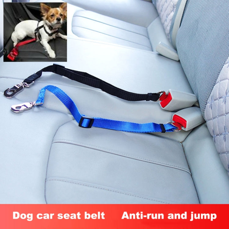 Nylon Harness Leash Clip Pet Dog Car Seat Belt Security Belt, Red, Black, Blue