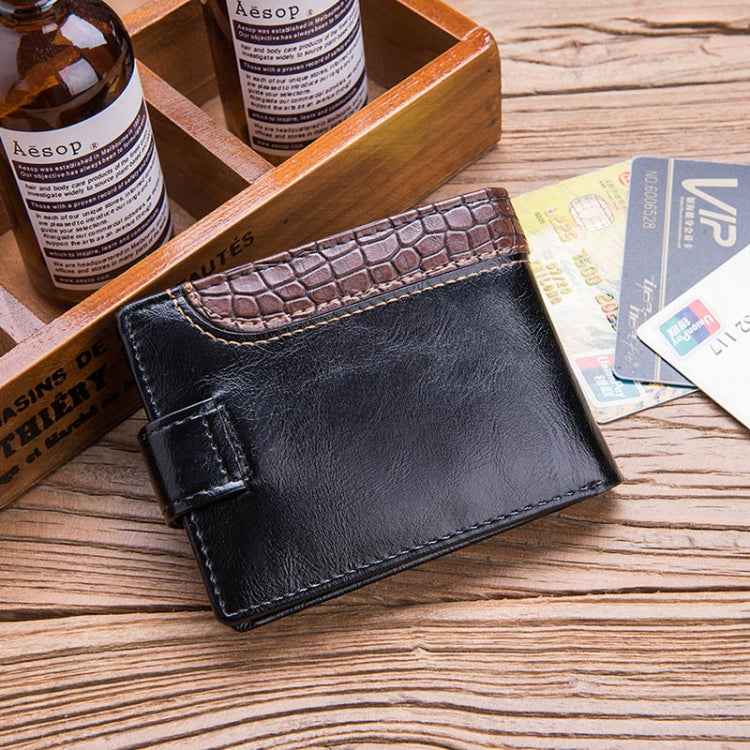 Men Vintage Leather Hasp Short Coin Pocket Purse Card Holder Wallets