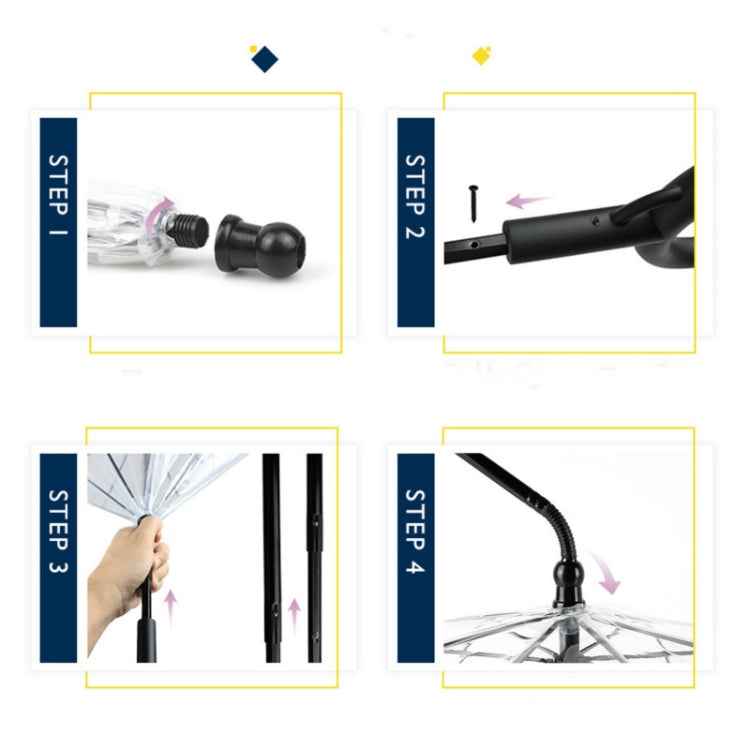 Pet Umbrella Transparent Adjustable Rainy Dog ?Walking Leash