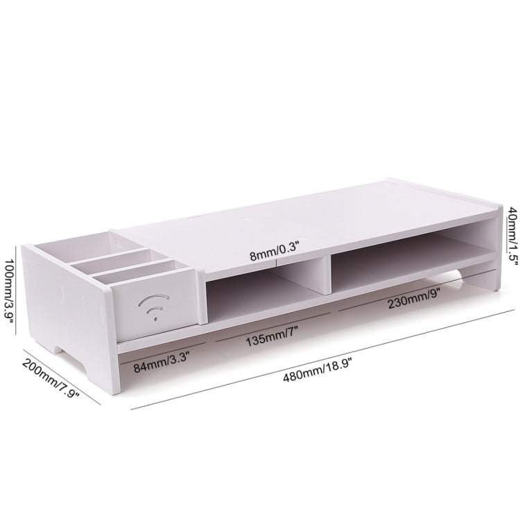 Multi-function Desktop Monitor Stand Strong Laptop Stand Computer Screen Riser Wood Shelf Plinth Laptop For Notebook TV