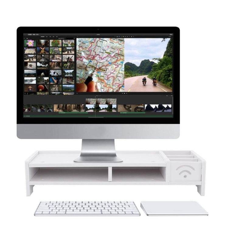 Multi-function Desktop Monitor Stand Strong Laptop Stand Computer Screen Riser Wood Shelf Plinth Laptop For Notebook TV