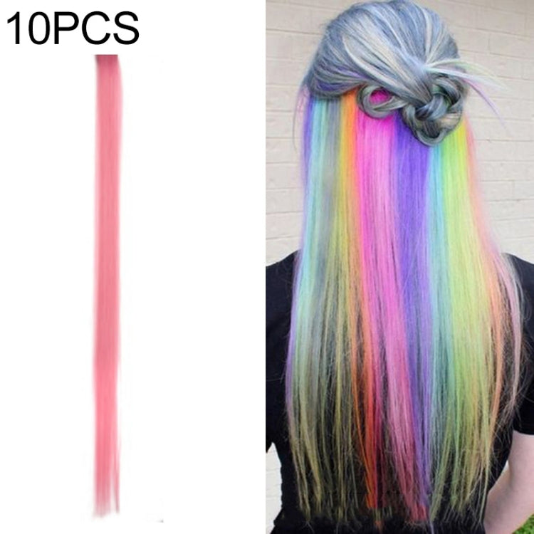 10 PCS Chemical Fiber Wig One-Step Gradient Color Single Card Wig, 24inches