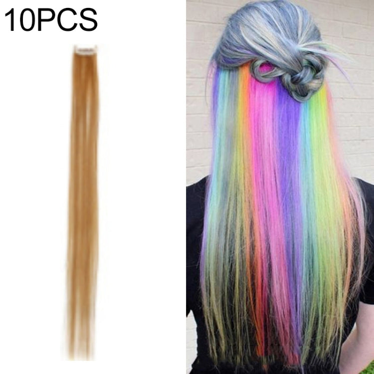 10 PCS Chemical Fiber Wig One-Step Gradient Color Single Card Wig, 24inches